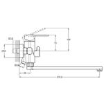 Смеситель для ванны, G.lauf, с картриджем, хром, NOB7-A128