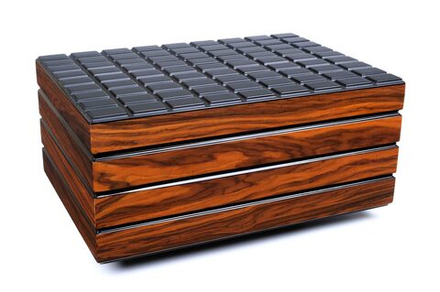 Хьюмидор Lubinski на 80 сигар, Черный лак и Макассар Q242