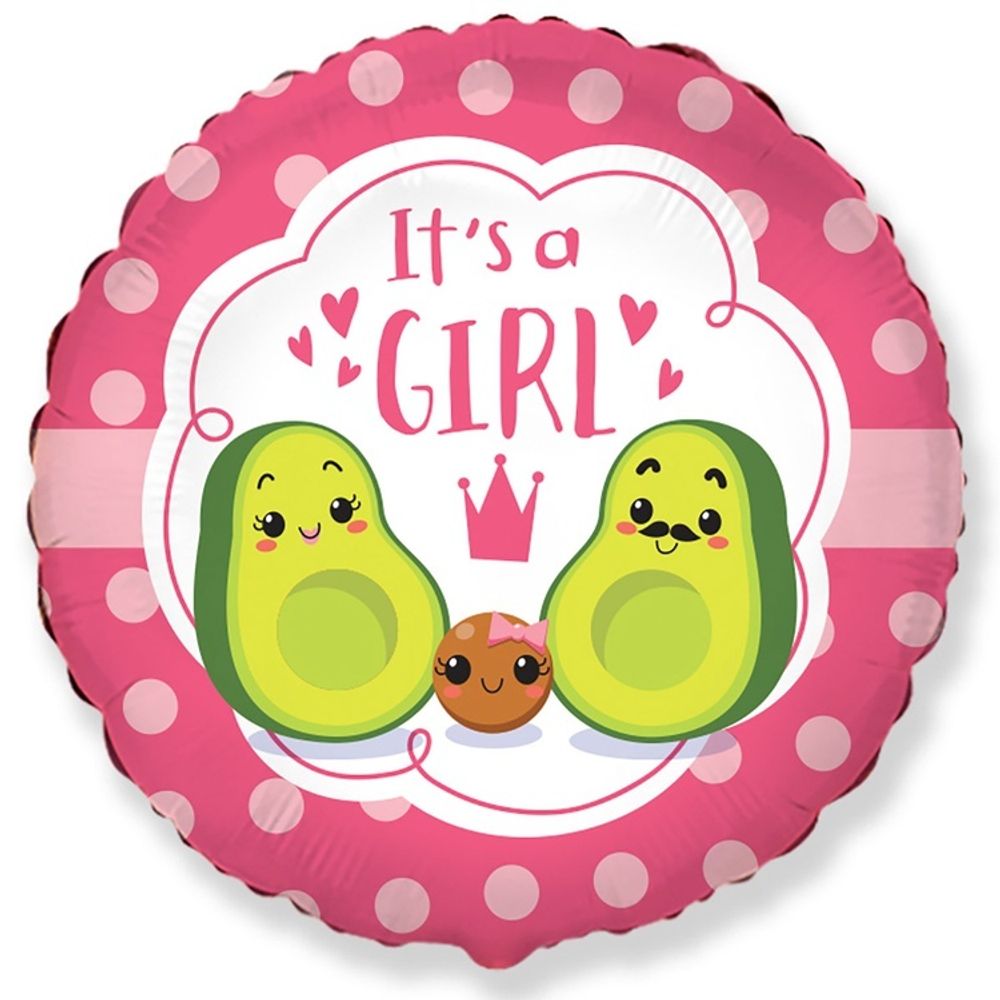 Шар Круглый IT&#39;S A GIRL Авокадо