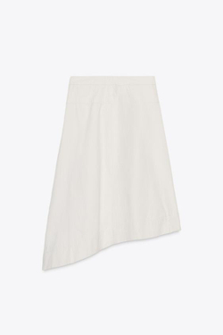 ZARA ЮБКА-ПАРЕО, ЖЕЛТОВАТО-БЕЛЫЙ