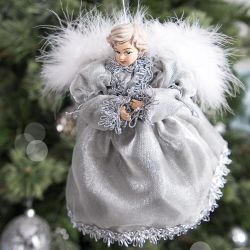 Елочное украшение Ангел Мерри Серебро