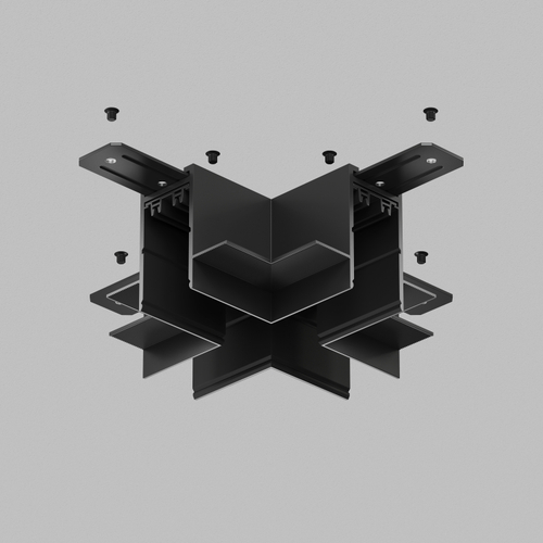 TR2114-BK Коннектор трека SMART для ГКЛ , \&amp;quot;X\&amp;quot; образный, механический , черный