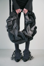 Сумка-рюша, черная