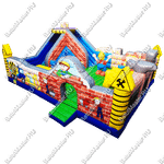 Коммерческий надувной батут "Строители 2" 10*8*5