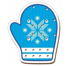 Шнуровка Сибирский сувенир Рукавица голубая 017125