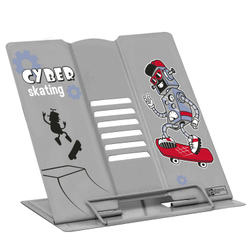 Подставка для книг и учебников, 19х20х15.5 см, окрашенный чёрный металл, УФ-печать