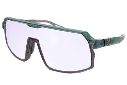 Спортивные очки с диоптриями HILX Inferno Shiny Crystal Green / Photochromic Purple Mirror Lens