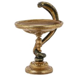 GAEM Фигурка декоративная "Змея с блюдом", D 20 см, L20 W21 H30 см