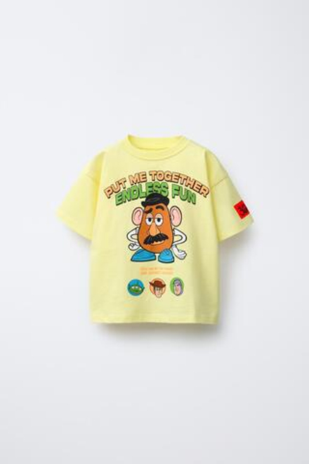ZARA ФУТБОЛКА В СТИЛЕ КОЛОР-БЛОК С ПРИНТОМ «ИСТОРИЯ ИГРУШЕК» ©DISNEY, СВЕТЛО-ЖЕЛТЫЙ