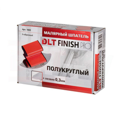 Шпатель малярный DLT Finish версия PRO, h-образный, 200мм, полукруглый, толщина 0,3мм, ABS пластик 1653