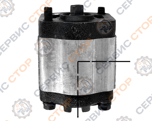 Гидравлический насос (шестеренчатый) CBN-E310 правого вращения, плоский привод, выход 90°