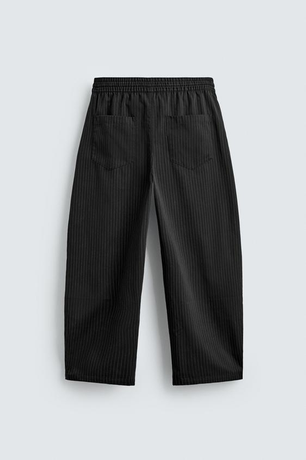 ZARA БРЮКИ BALLOON FIT С ЗАЩИПАМИ, ПОЛОСКИ