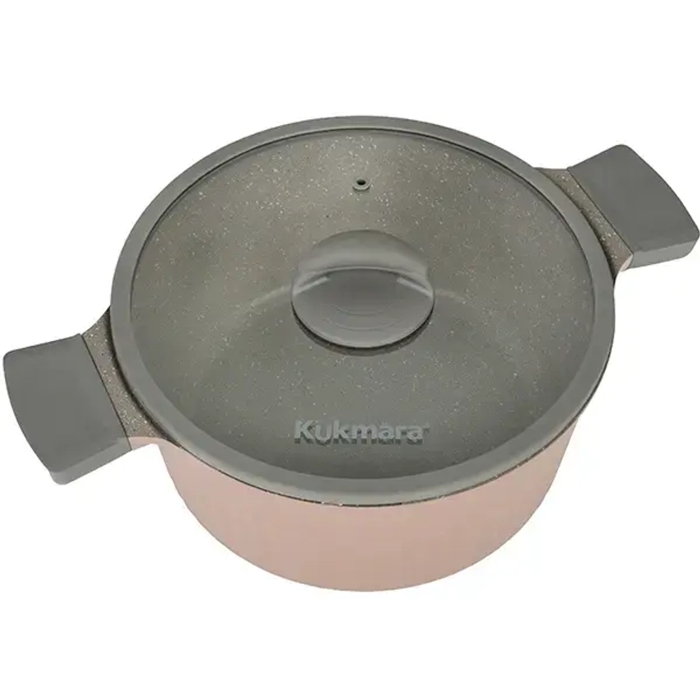 Кастрюля 5,2л «Stella» (cappuccino) со стеклянной крышкой кск52а