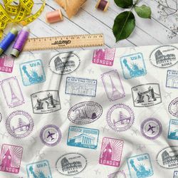 Ткань интерлок марки из путешествий
