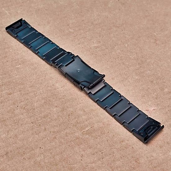 Браслет титановый QuickFit 22 мм для Garmin Fenix 7 6 5, Epix Gen 2 47mm, MARQ, Instinct, Forerunner (Черный)