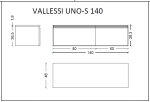 Нижняя тумба Armadi Art VALLESSI UNO-S 140 темный дуб