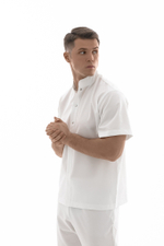 Костюм мужское поло и прямые брюки из уплотненной поливискозы