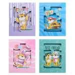 Блокнот детский Basir на замке, формат А6, серия "Тигры", переплет 7БЦ, 18*13 см, 48 листов, ассорти