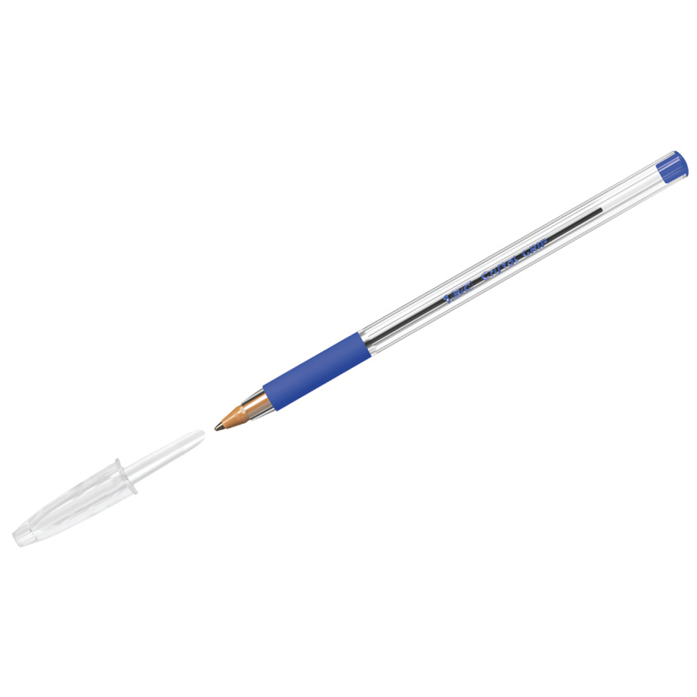 Ручка шариковая Bic "Cristal Grip" синяя, 1,0мм, грип