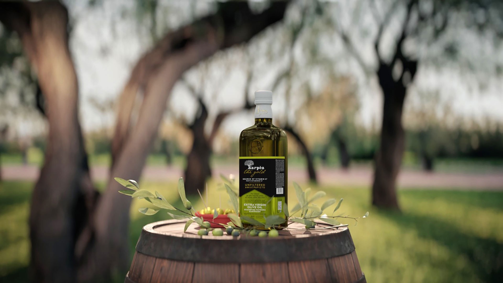 Оливковое масло нефильтрованное Karpea the Gold Unfiltered Extra Virgin 1 л, Греция