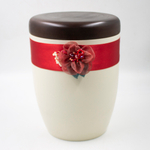 Урна для праха биоразлагаемая "Самоса" слоновая кость (красная)