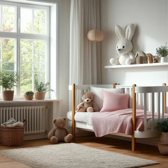 Детская кроватка с продольным маятником Гандылян Молли Белая