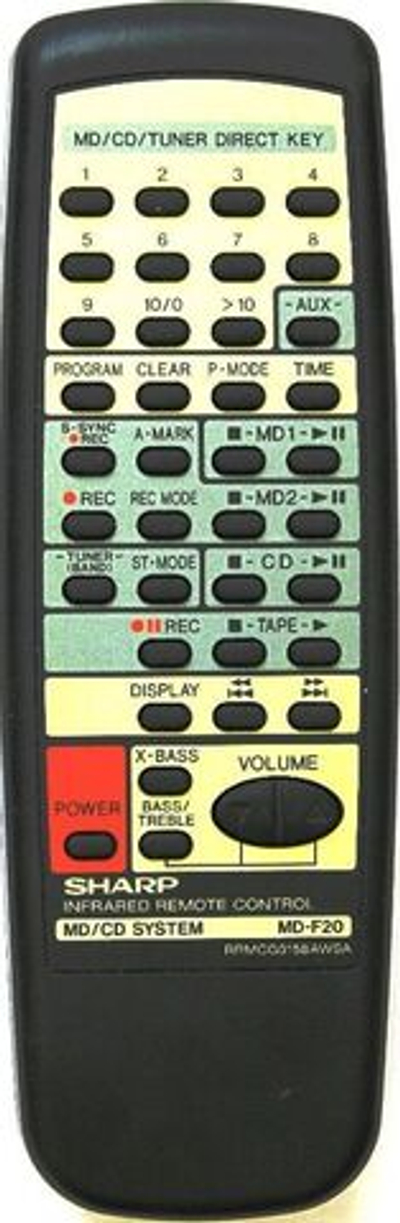 Пульт для SHARP RRMCG0158AWSA MD/CD STEREO MD-F20 / G0158