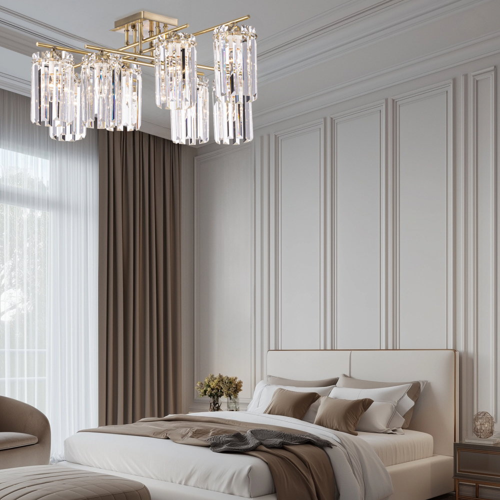 Citilux AXIS CL313283 Люстра хрустальная потолочная Бронза