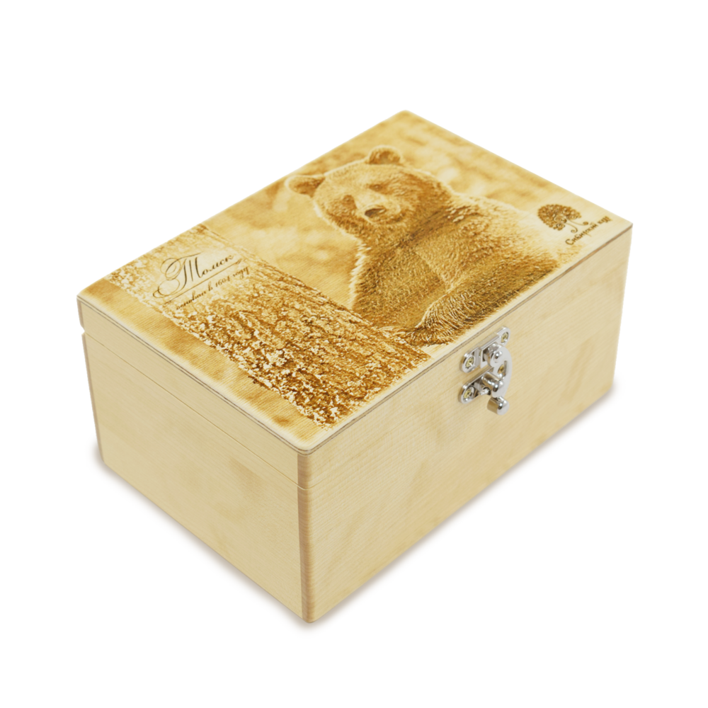 Подарочная шкатулка с гравировкой Медведь_4