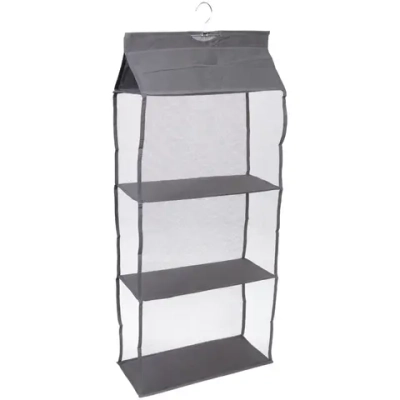 Органайзер подвесной для хранения вещей «ИДЕЯДОМА», цвет серый, 3 секции, 89*40*17см