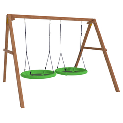 Деревянные качели с двумя качелями гнездо Свиби