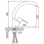 Смеситель для кухни Oute T48 T4813B