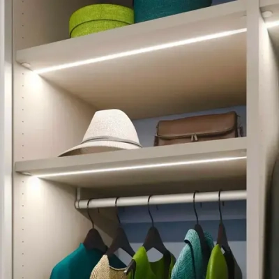 Профиль накладной 2 метра (1 шт) алюминиевый 17x7мм 2м прямоугольный для светодиодной ленты с рассеивателем