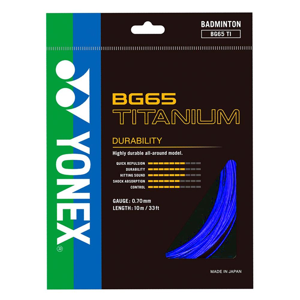 Струны для бадминтона YONEX BG65 TITANIUM Сеты (1 натяжка)
