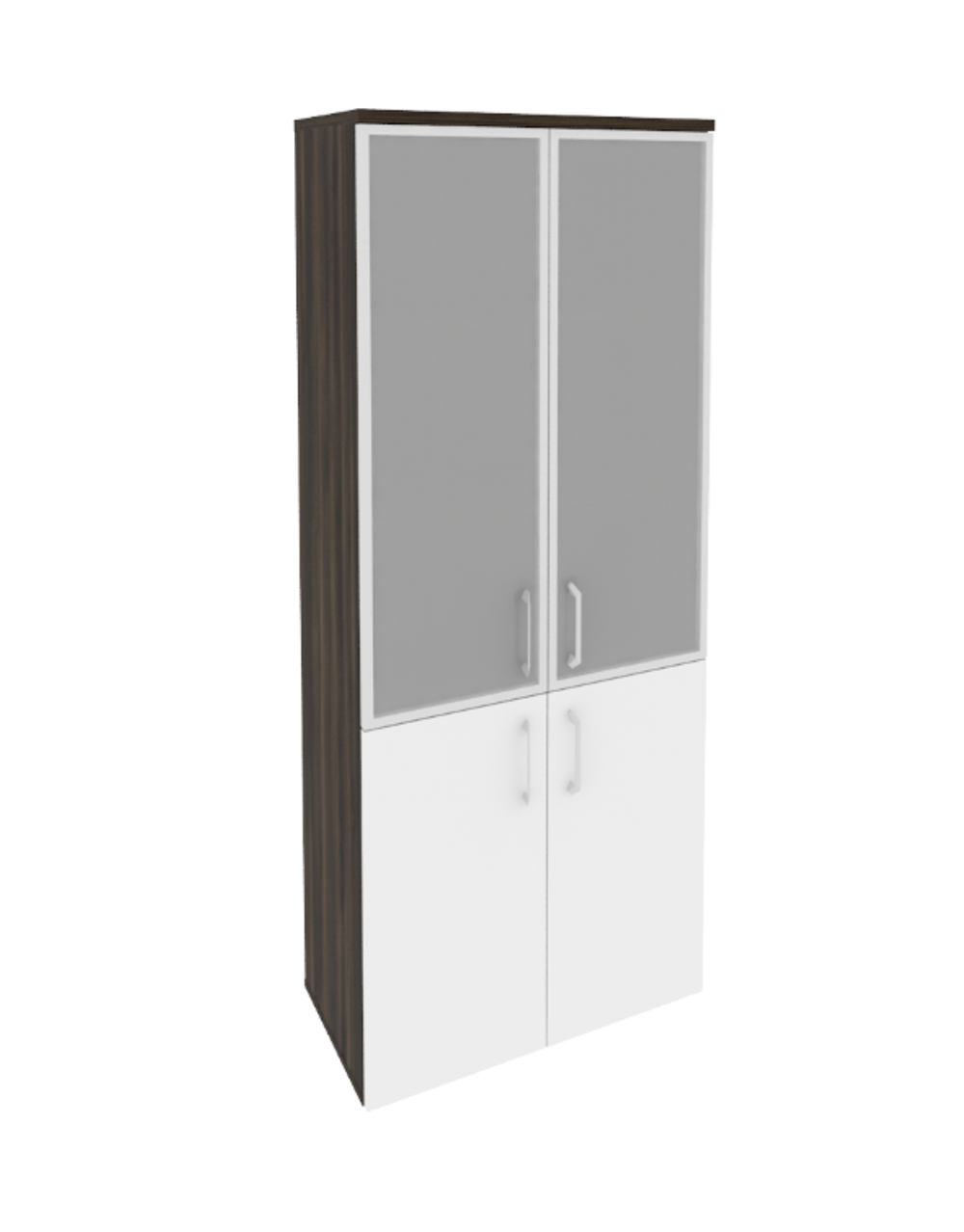 Шкаф высокий широкий со стеклом в раме Onix