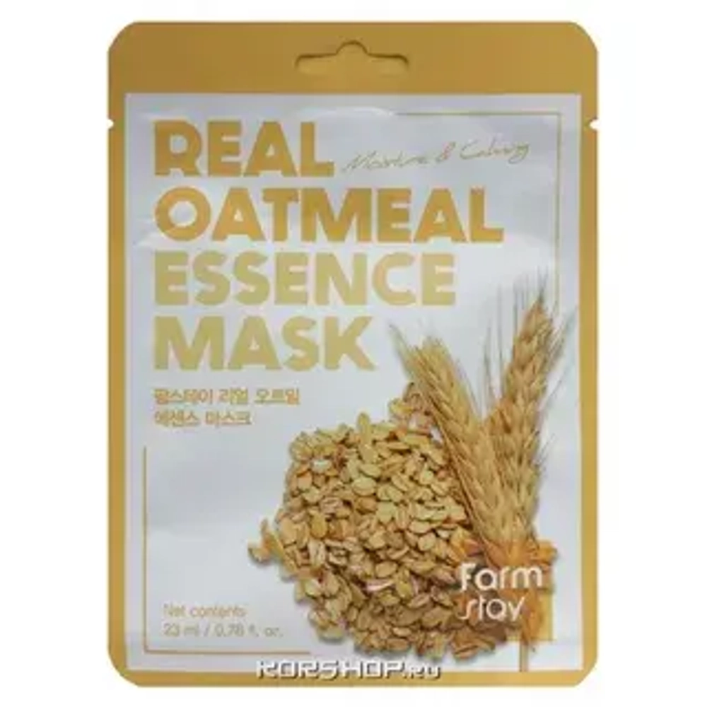 Farm Stay Тканевая маска для лица с экстрактом овса Real Oatmeal Essence Mask