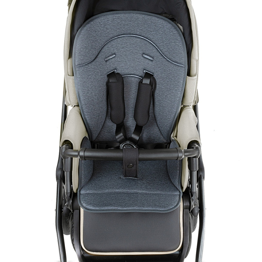 Детская коляска Roan Bass Next 2.0 2 в 1 BSN/45/2 Marzipan/Black/руч.Cappuccino(2 места)
