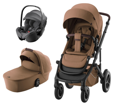 Коляска 3 в 1 Britax Roemer Smile 5Z LUX и автокресло Baby-Safe PRO Classic Deep Grey Warm Caramel