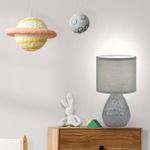 Настольный светильник 1х40Вт Е14, керамика/ткань, серый