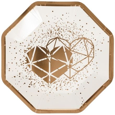 Тарелки "С Днём Свадьбы LUX" ваниль 25 см