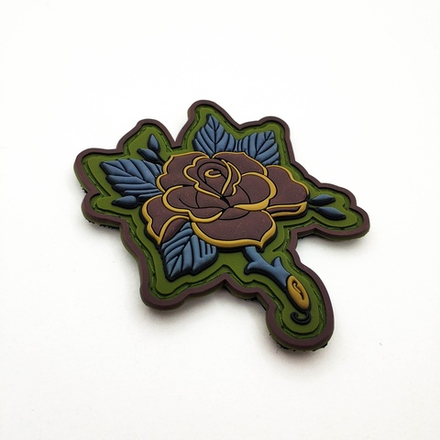 Шеврон Роза PVC. Олива