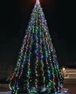 уличная светодиодная гирлянда rgb c шариками