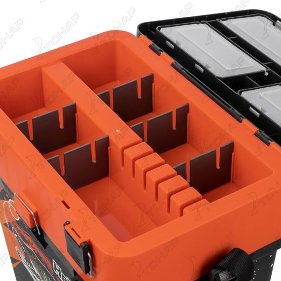 Ящик рыболовный зимний PIKE оранжевый (HS-IML-19-O) Helios