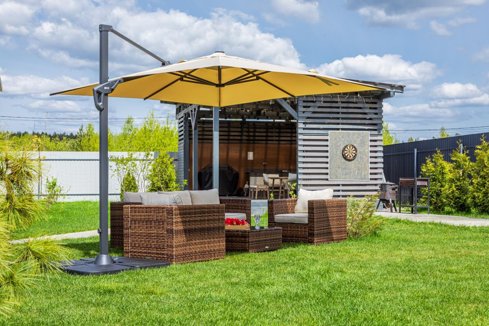 Зонт ROYAL FAMILY SKY квадратный в комплекте с базой