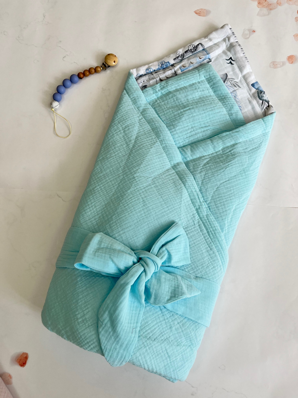 Одеяло-конверт для новорожденного "Jana-бант" (Одеяло-конверт, поясок) (Цвет: Розовый)