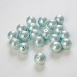 Хлопковый жемчуг, оттенок "Aqua", шар 10мм, сквозное отверстие