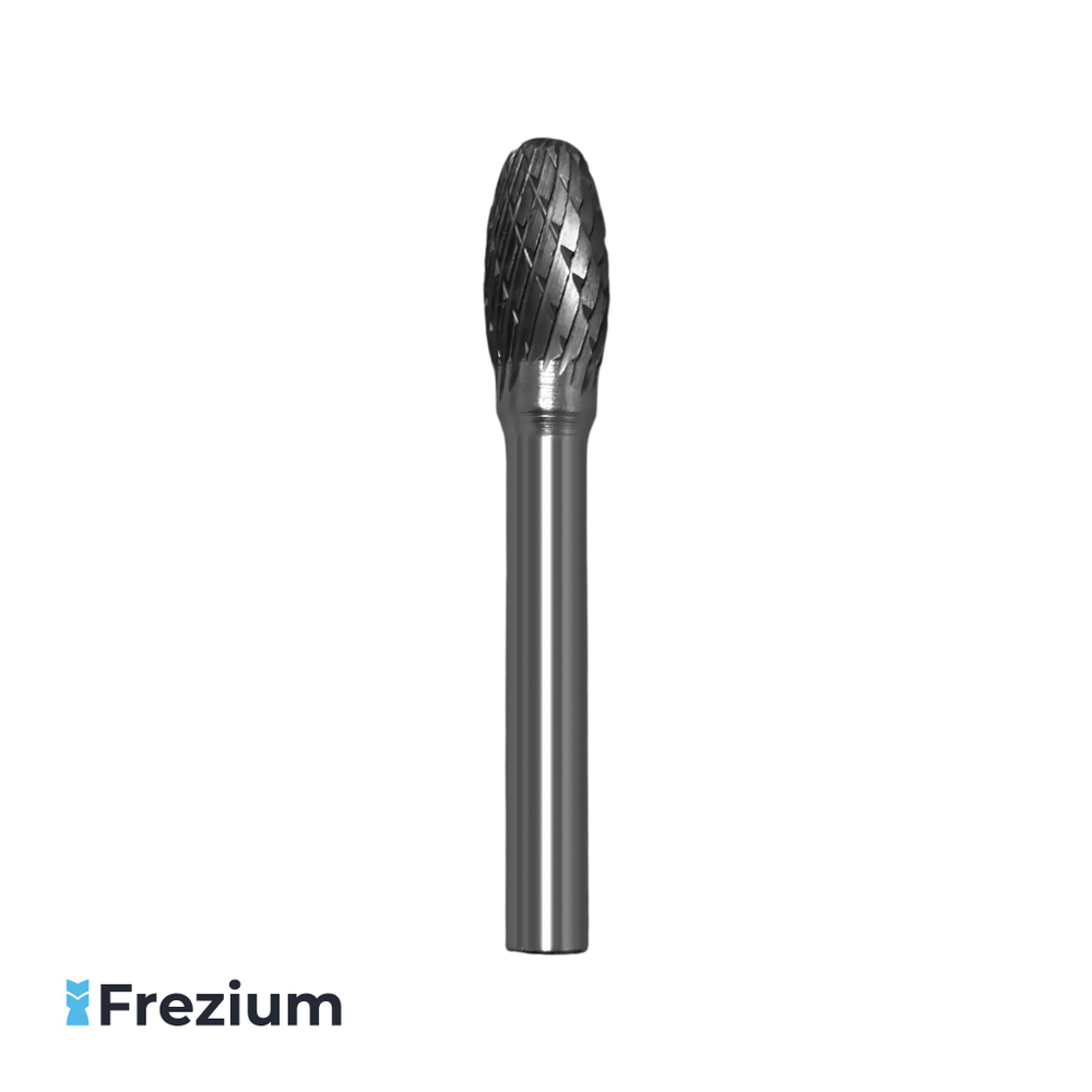 Борфреза твердосплавная по металлу 10x6x16x59 мм; Форма E