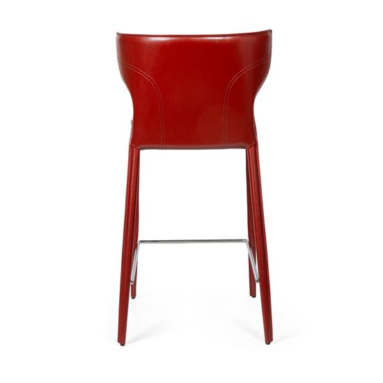 Стул полубарный Austin, кожа ретро-красный