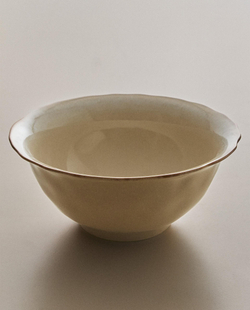 Zara Home блюдо сервировочное из каменной керамики, цвет кремовый, 26.5 см