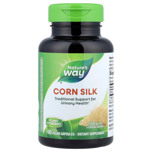 Nature's Way, кукурузные рыльца, 100 веганских капсул (400 мг в 1 капсуле)